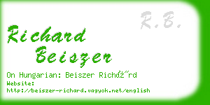 richard beiszer business card